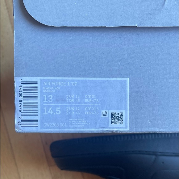 Nike Airforce 1 Black - Brand New❗️ - Picture 5 of 6